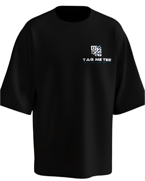 TAG ME TEE - Black QR Code Shirt