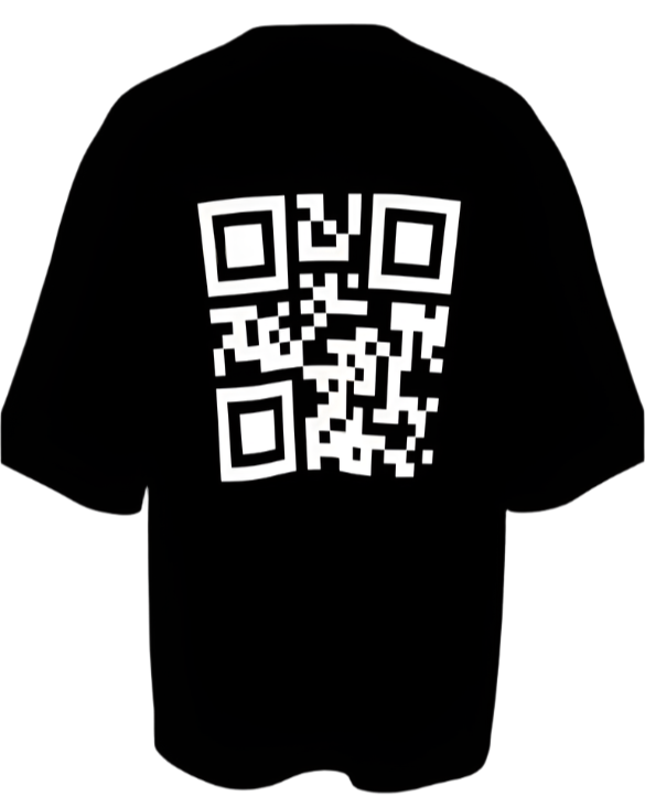 TAG ME TEE - Black QR Code Shirt