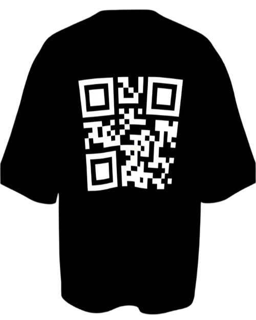 TAG ME TEE - Black QR Code Shirt