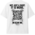 TAG ME TEE - Glitch White QR Code T-Shirt