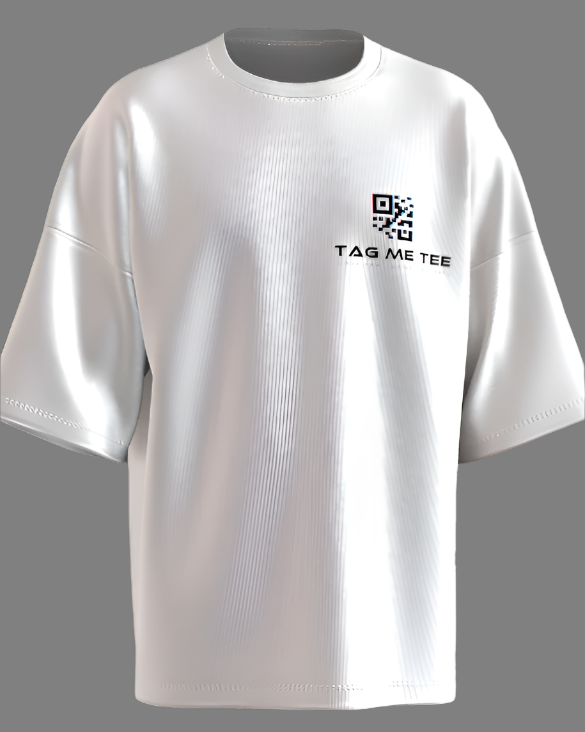 TAG ME TEE - White QR Code Shirt