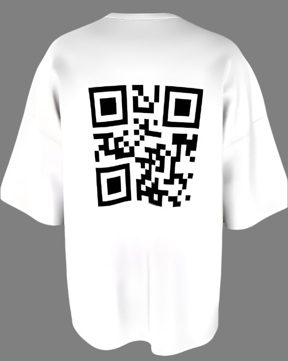 TAG ME TEE - White QR Code Shirt