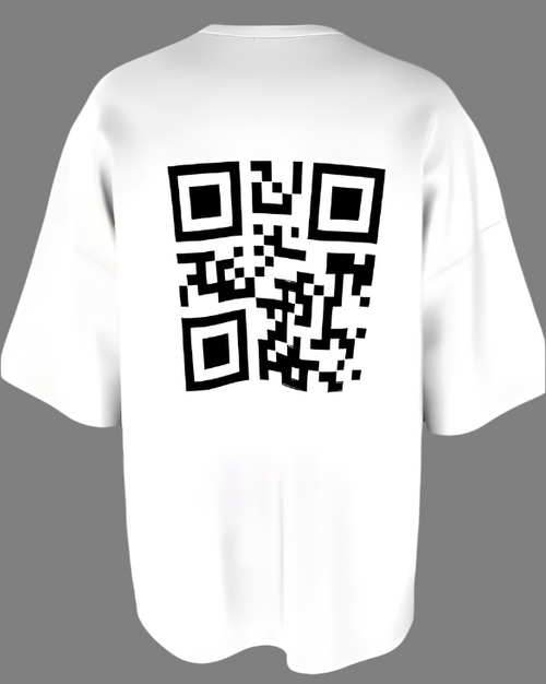 TAG ME TEE - White QR Code Shirt